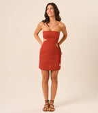 Vestido de linho pitanga Nanda