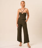 Calça de linho militar Guilhermina