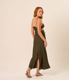 Vestido de Linho militar Bárbara