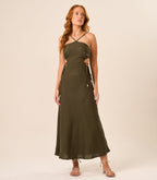 Vestido de Linho militar Bárbara
