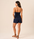 Short de linho marinho Lari