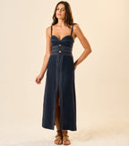 Vestido de Linho marinho Origem