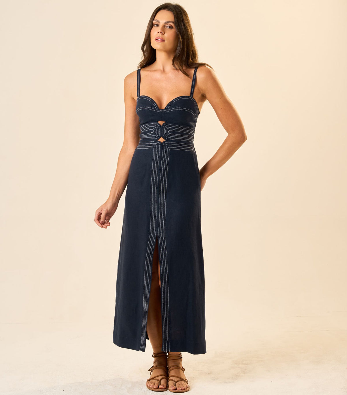 Vestido de Linho marinho Origem