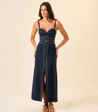 Vestido de Linho marinho Origem