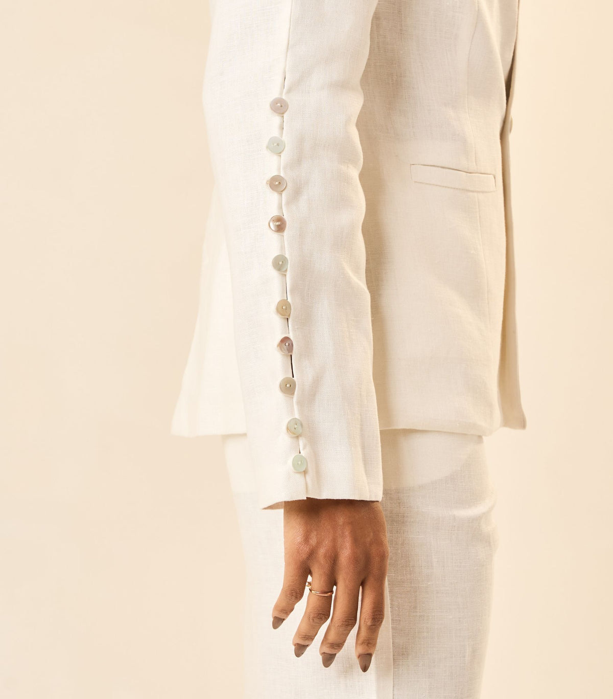 Blazer de Linho off-white Origem