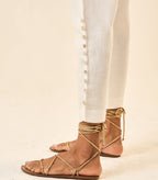 Calça de linho off-white Origem