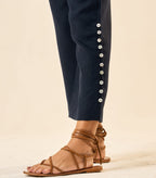 Calça de linho marinho Origem