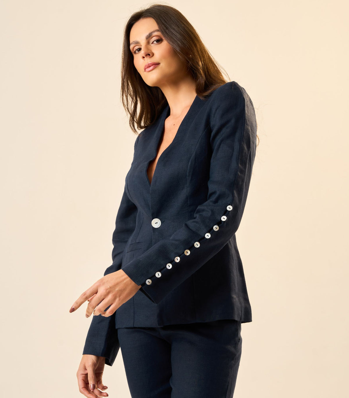 Blazer de Linho marinho Origem