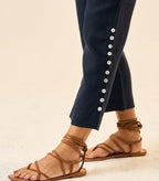 Calça de linho marinho Origem