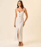 Vestido de Linho off-white Origem