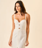 Vestido de Linho off-white Origem