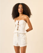 Top de Linho off-white Julia