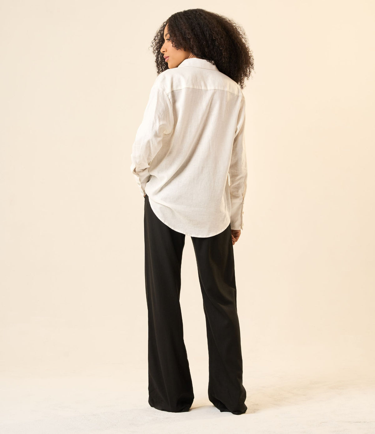 Camisa de linho off-white Rio