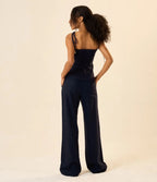 Calça de linho marinho Bruna