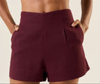 Short de linho jabuticaba Milena