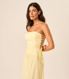 Vestido de Linho baunilha Marcela