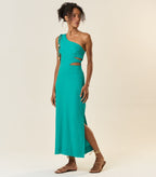 Vestido de Linho azul-aqua Anna