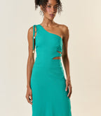 Vestido de Linho azul-aqua Anna