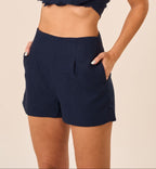 Short de linho marinho Milena