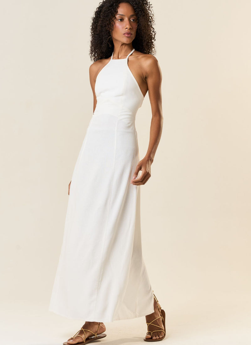 Vestido de Linho off-white Tricia