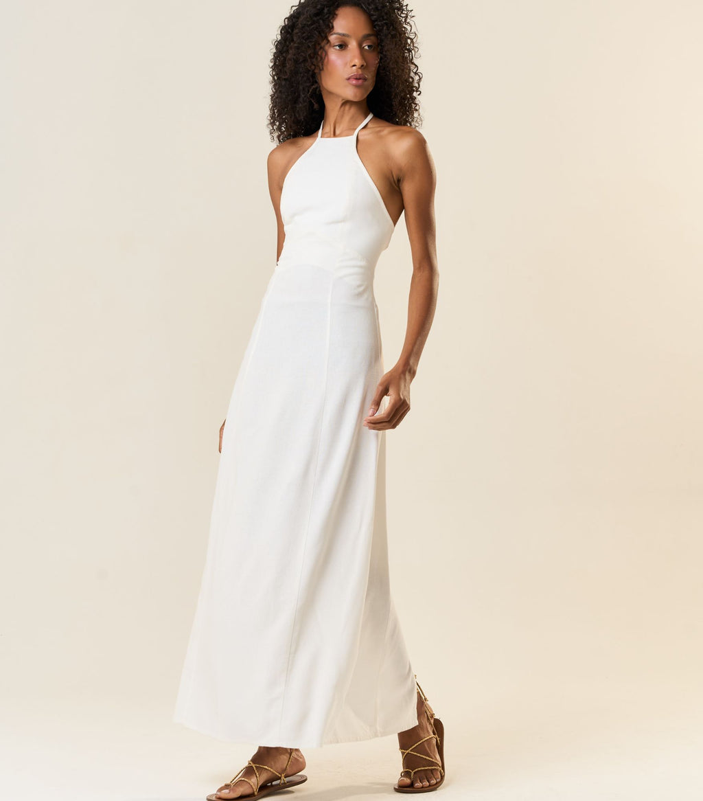 Vestido de Linho off-white Tricia