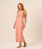 Vestido de Linho rosé Alana
