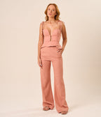 Calça de Linho rosé Gisela