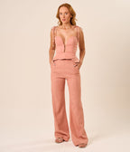 Calça de Linho rosé Gisela