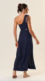 Vestido de Linho marinho Anna