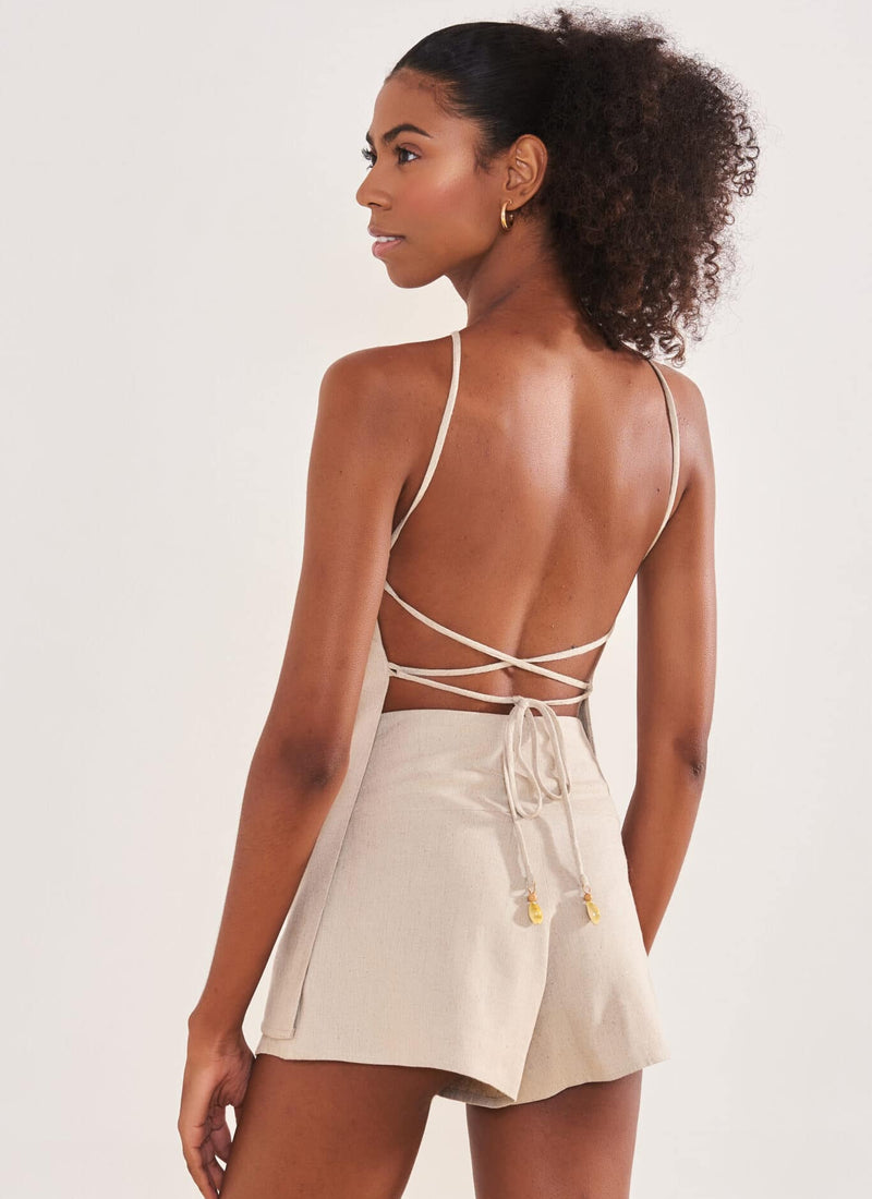 Bata de linho areia Bia